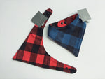 Reversible Bandana Bib - Blue & Red