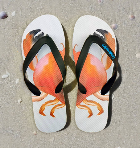 Red Crab Beach Flip Flops