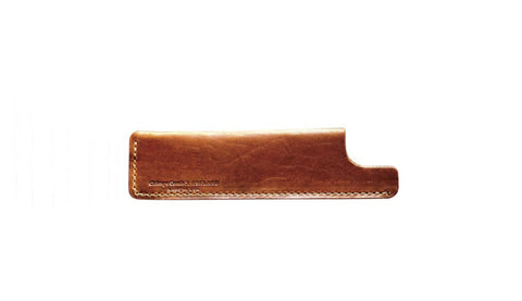 English Tan Horween Leather Sheath For Chicago Comb Co.