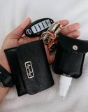 Black Itzy Mini Wallet™ Card Holder & Keychain Charm