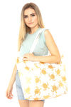 Mb0124 - Gold Foil Turtle Tote Bag